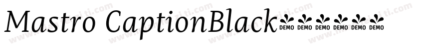 Mastro CaptionBlack字体转换
